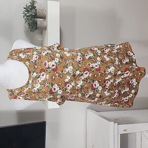 Maurices Floral Ribbed Tank Top 24/7 By Maurices